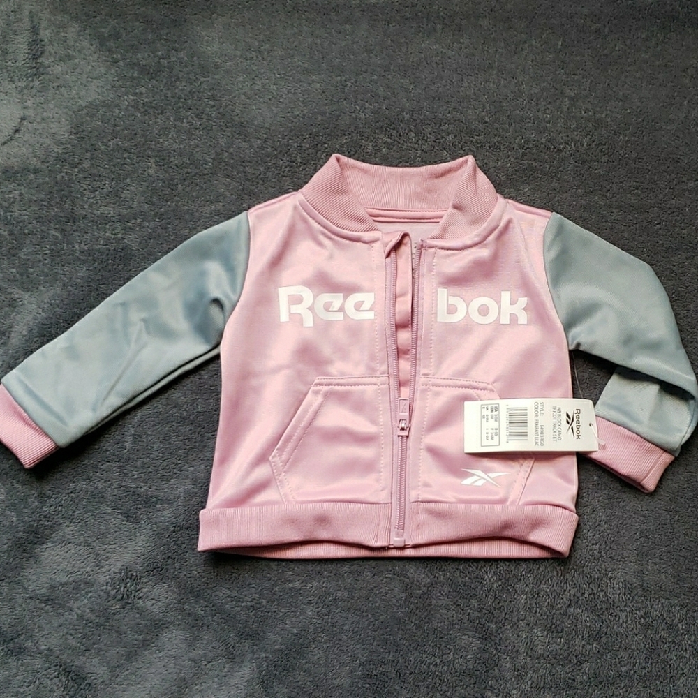 Reebok Pink and Gray Kids Sweatshirt